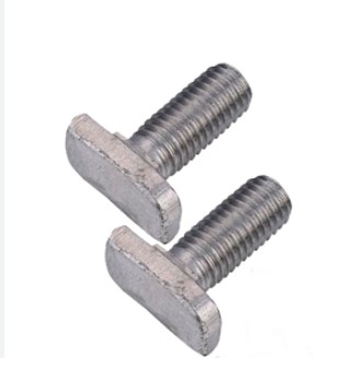 T Bolts | Heavy Duty T-Head Fasteners for Industrial Machinery T-Slot Frames Construction Assembly Applications | High Strength Zinc Plated Corrosion Resistant DIN 508 Standard